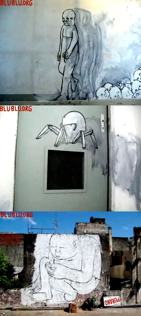 Wall-Painted Graffiti Animation “Muto” by Blu : Premium Blend